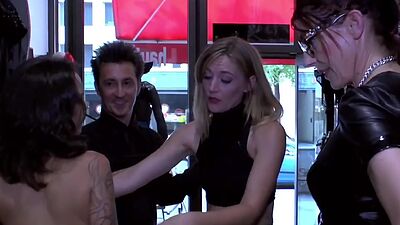 Public babe gets doggystyled and ass fucked outdoors