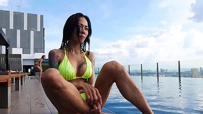 Big tits amateur Thai MILF girlfriend sex with her big dick boyfriend