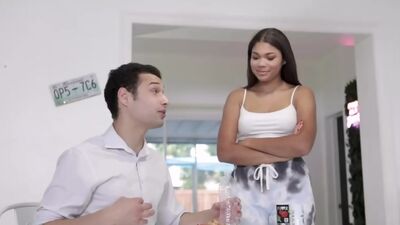 Stepsister and stepbrother masturbating in front of each other