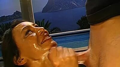 Extreme bukkakes and mouth fuck on german sluts