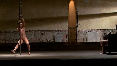 Ebony dancing and getting flog