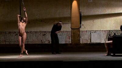 Ebony dancing and getting flog