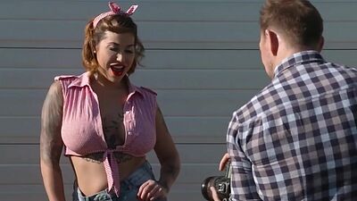 Saucy pin up anal slut is pounded up the ass