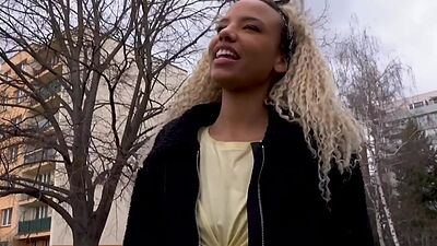 Pickedup Ebony babe gets paid for pussyfucking in POV