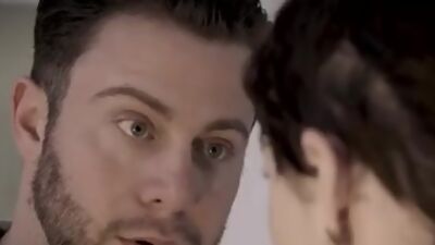 Husband fucking the MILF care taker of disable wife right next to her