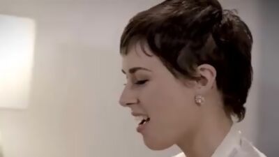 Husband fucking the MILF care taker of disable wife right next to her