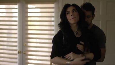 Brunette trans woman lets her ex boyfriend fuck her ass again
