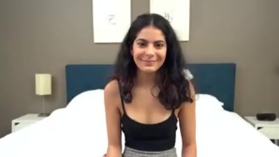 Fake casting for skinny amateur latina teen who got offered 2000 dollars