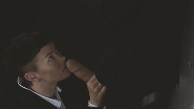 Masc gf lesbians take turns strapon fucking each other