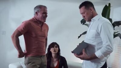 Cuckold husband watches trans Korra Del Rio get barebacked