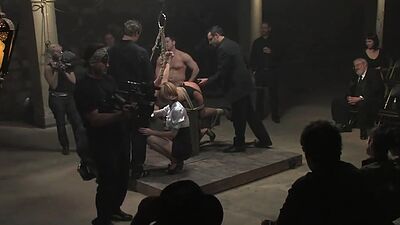 Slut ass toyed and fucked in public