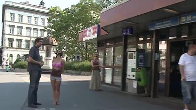 Busty Romanian babe ass fucked outdoor