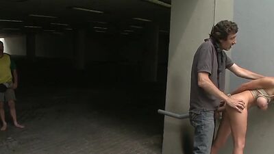 Busty Romanian babe ass fucked outdoor