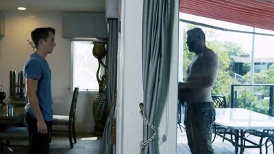 Huge bear Cain Marko fucks small guy Isaac Parker