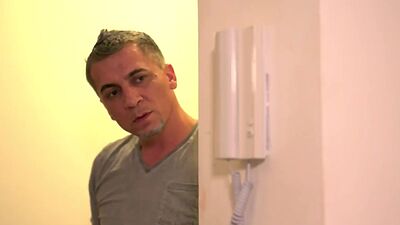 Hostel babes blowing dick and squirting in threesome action