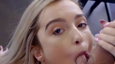 Sexy blonde small tits stepsister Lexi Lore ate huge dick for a breakfast