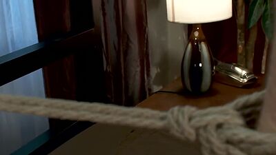 Ebony TS bent over bed and fucked man