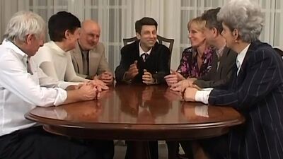 Hardcore group sex on the table p1