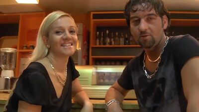 Spanish Couple at Public Coffee shop