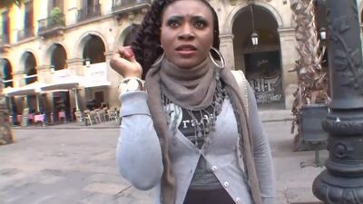 Picking up a Horny Ebony Teen