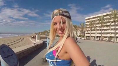 Big Booty Nympho Slammed Out In Public