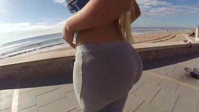 Big Booty Nympho Slammed Out In Public