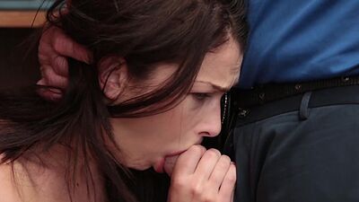 Shy teen thief Jennifer Jacobs reluctantly fucking an officer to avoid jail