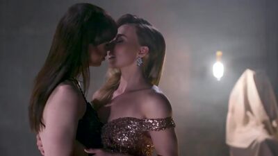 Shemale Natalie Mars licks Riley Reyes in abandoned building