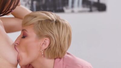 Big tits lesbian stepmom pussy licking her teen stepdaughter