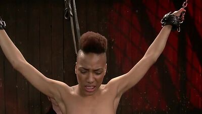 Bound interracial dykes tormented