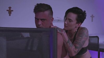 Masc dyke babe pounds priest ass after catching him sneaking part 3