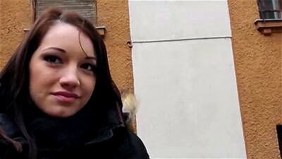 Hungarian Girl Strips for Cash