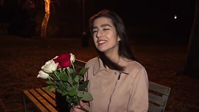 Real pulled newbie giving brain and gagging on cock