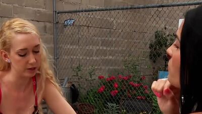 Mud bathing with big boobed badass blonde babe Jayme Nelson and her GFs