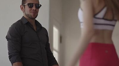 Trans babe rimmed before cockriding in erotic couple