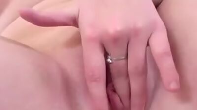 POV babe masturbates before sex in closeup fuck session