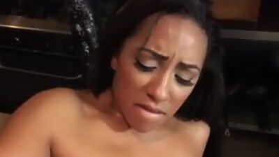 Latina Waitress's Kitchen Blowjob