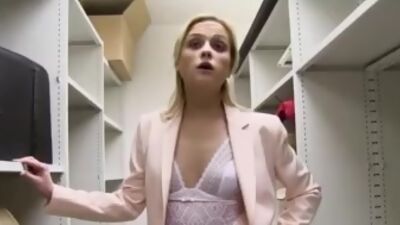Czech Blonde Fucks in Office