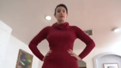 Stepmom comes on to her stepson hard jerking his cock off