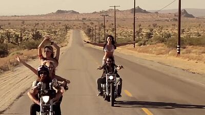 Big boobed badass naked blondie Dani Mathers and GFs trying parasailing