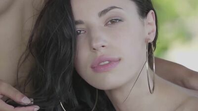 Small tits teens Magen Hana and European Oksana Oksi posed totally naked