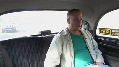 Bigboob taxi driver pussy licked and pounded on backseat