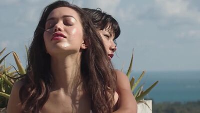 Asian teen girlfriends Kit Rysha and Cara Pin lesbian softcore porn