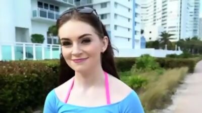 Beauty With Big Bush Has Public Sex