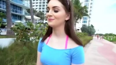 Beauty With Big Bush Has Public Sex