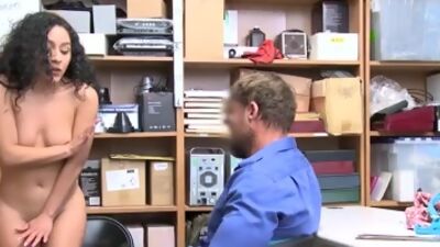 Latina employee strips searched then fucked by store officer