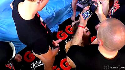 Busty czech billie star loves cums in gangbang