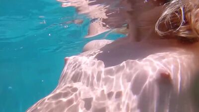 Gorgeous petite model Clarise enjoyed passion diving after hot striptease