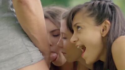 Teens sex with older in the garden