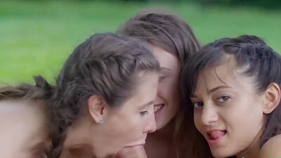 Teens sex with older in the garden